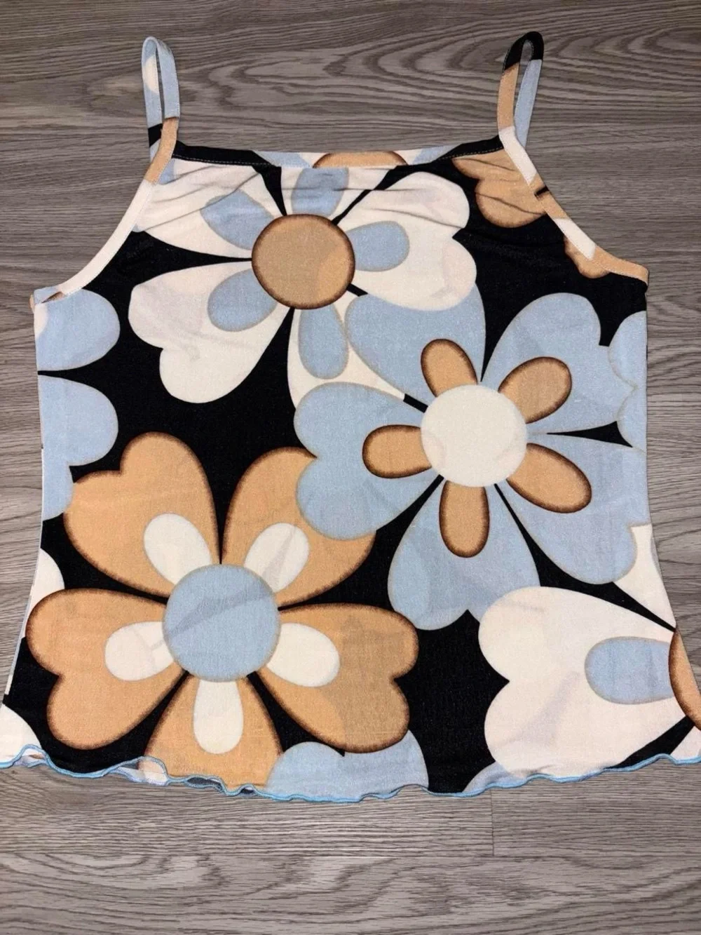 Vintage Floral Print Tank Top